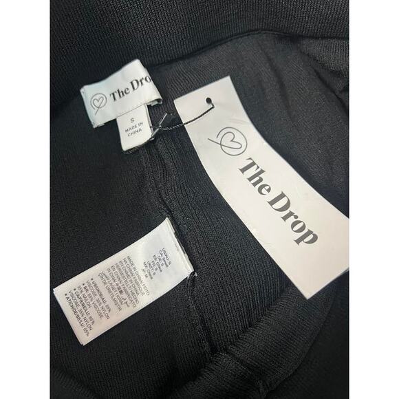 NWT! The Drop Women's Ellison Rib Flare Leg Sweater Pant, Black, S - Picture 3 of 5